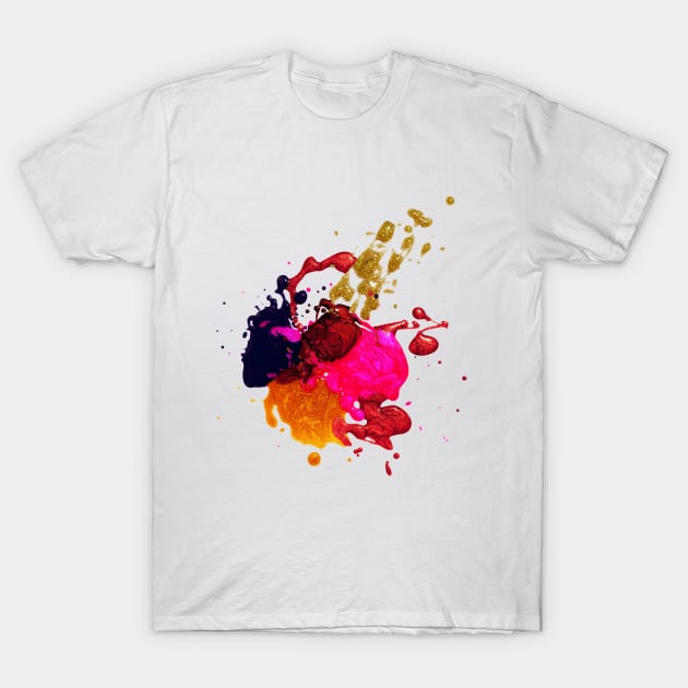 Coloful Splash Paint T-Shirt by JuanesArtShop